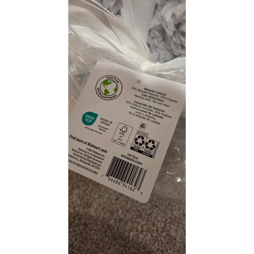 King Grey faux sherling blanket
